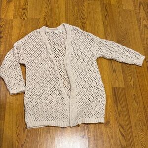 moon & madison Cream Open-Knit Cardigan